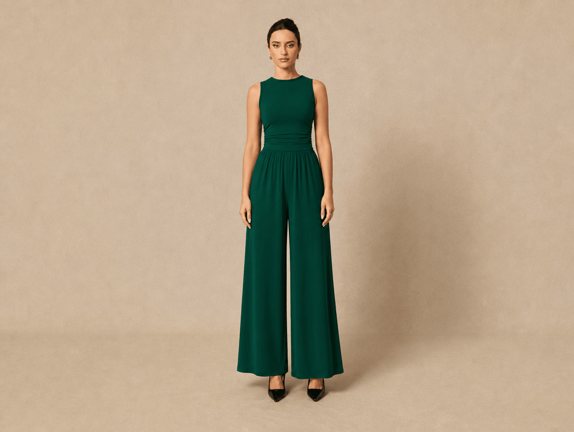 Oasis | Sleeveless Crewneck High Waist Wide Leg Jumpsuit with Pockets - mildlymama