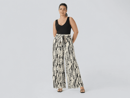 Petal | Floral Print Sleeveless Tank Top & Wide Leg Pants Two - Piece Set - mildlymama