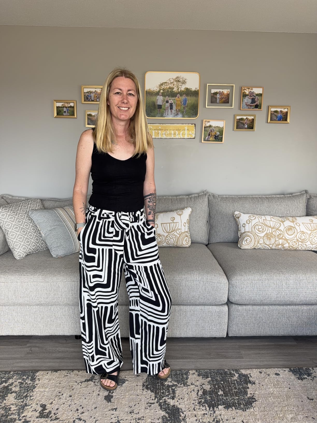 Petal | Floral Print Sleeveless Tank Top & Wide Leg Pants Two - Piece Set - mildlymama