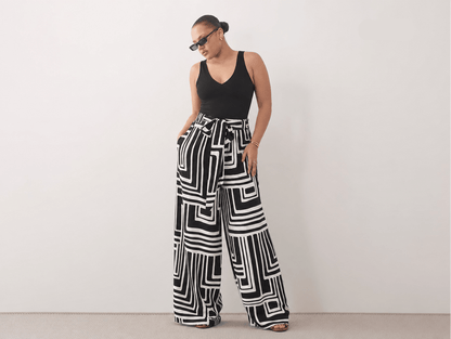 Petal | Floral Print Sleeveless Tank Top & Wide Leg Pants Two - Piece Set - mildlymama