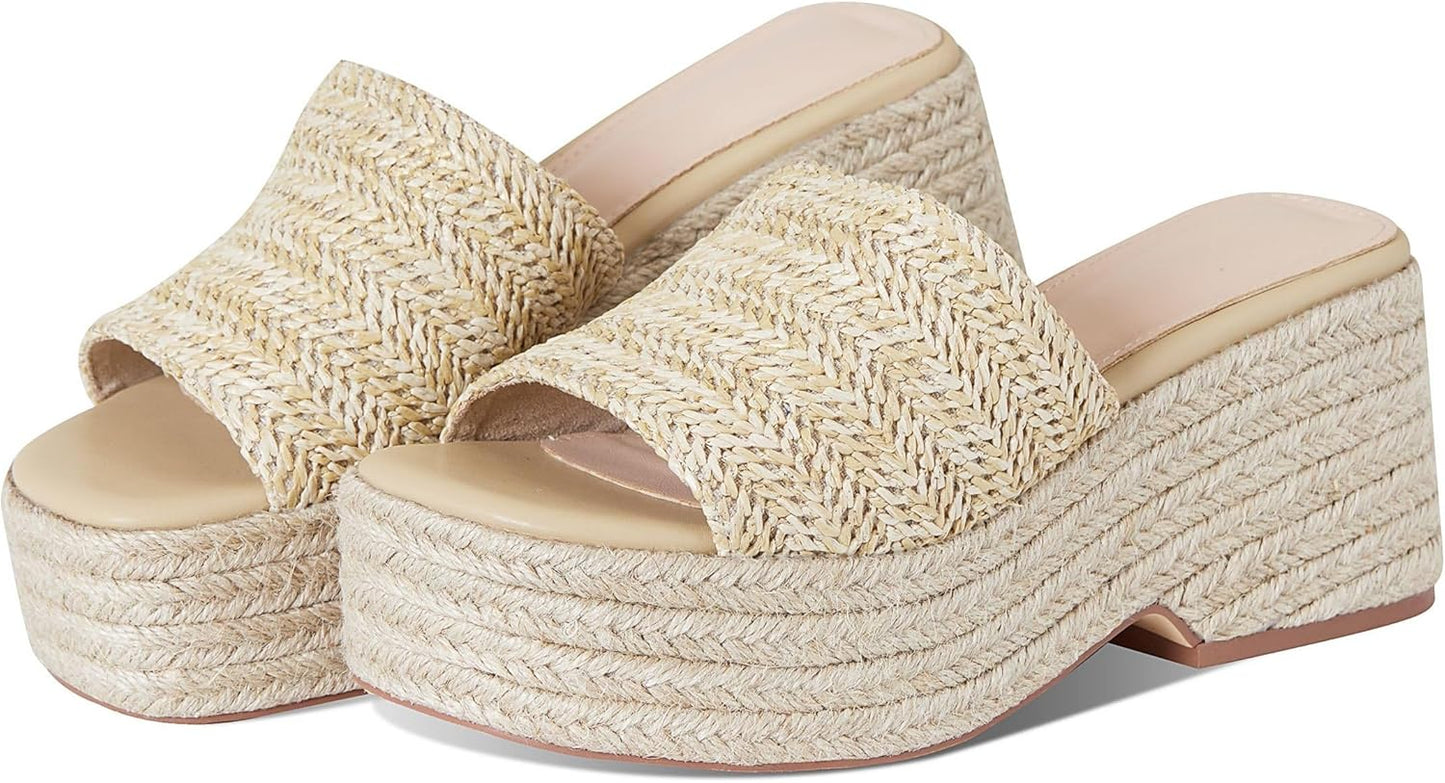 Platform Slip on Espadrille Sandals for Women Summer Wedges Slides - Flatform, Open Toe, Bohemia, Beach, Wedding - mildlymama
