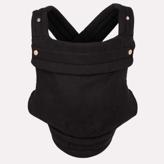 Premium Ergonomic Black Baby Carrier - Comfortable, Breathable Design - mildlymama