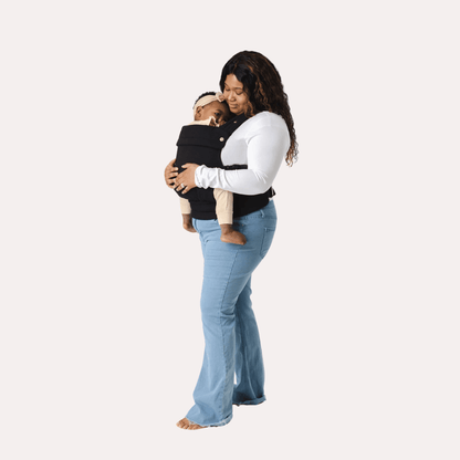 Premium Ergonomic Black Baby Carrier - Comfortable, Breathable Design - mildlymama