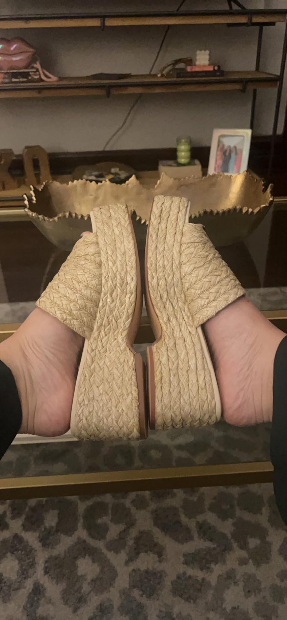 Remi | Slip - On Flatform Espadrille Open Toe Sandals with Braided Jute Sole - mildlymama