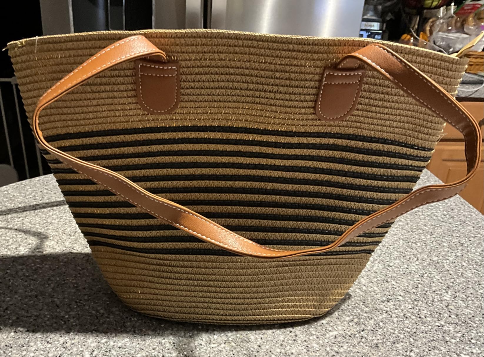 Riviera | Large Woven Straw Beach Tote Bag with Zipper & Removable Silk Scarf - mildlymama