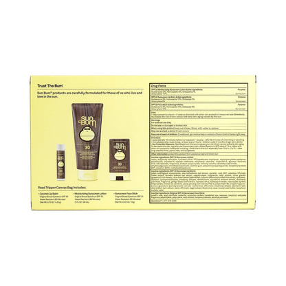 Road Tripper - Travel Sized Sun Care Pack with Sunscreen Lotion, Face Stick, and Lip Balm - SPF 30 Broad Spectrum UVA/UVB Protection - Hawaii 104 Act Compliant - TSA Friendly - mildlymama