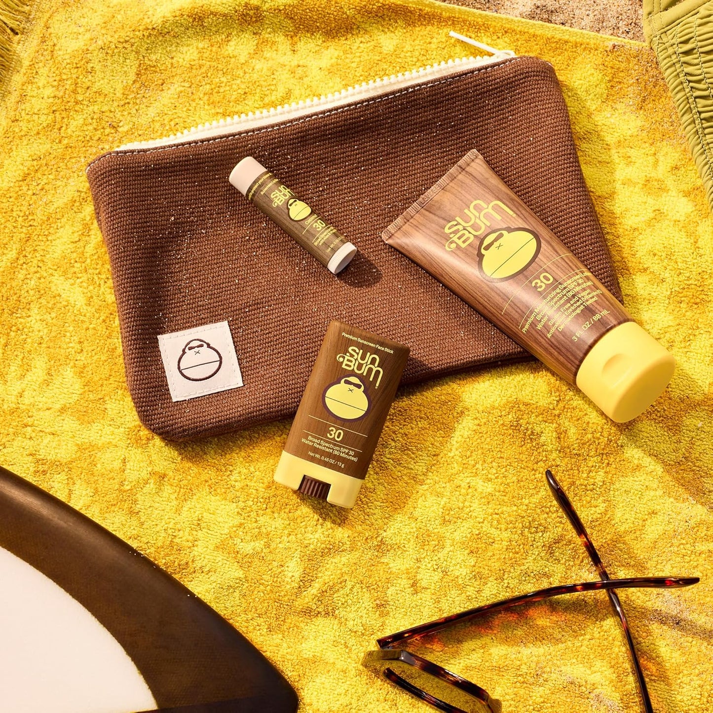 Road Tripper - Travel Sized Sun Care Pack with Sunscreen Lotion, Face Stick, and Lip Balm - SPF 30 Broad Spectrum UVA/UVB Protection - Hawaii 104 Act Compliant - TSA Friendly - mildlymama