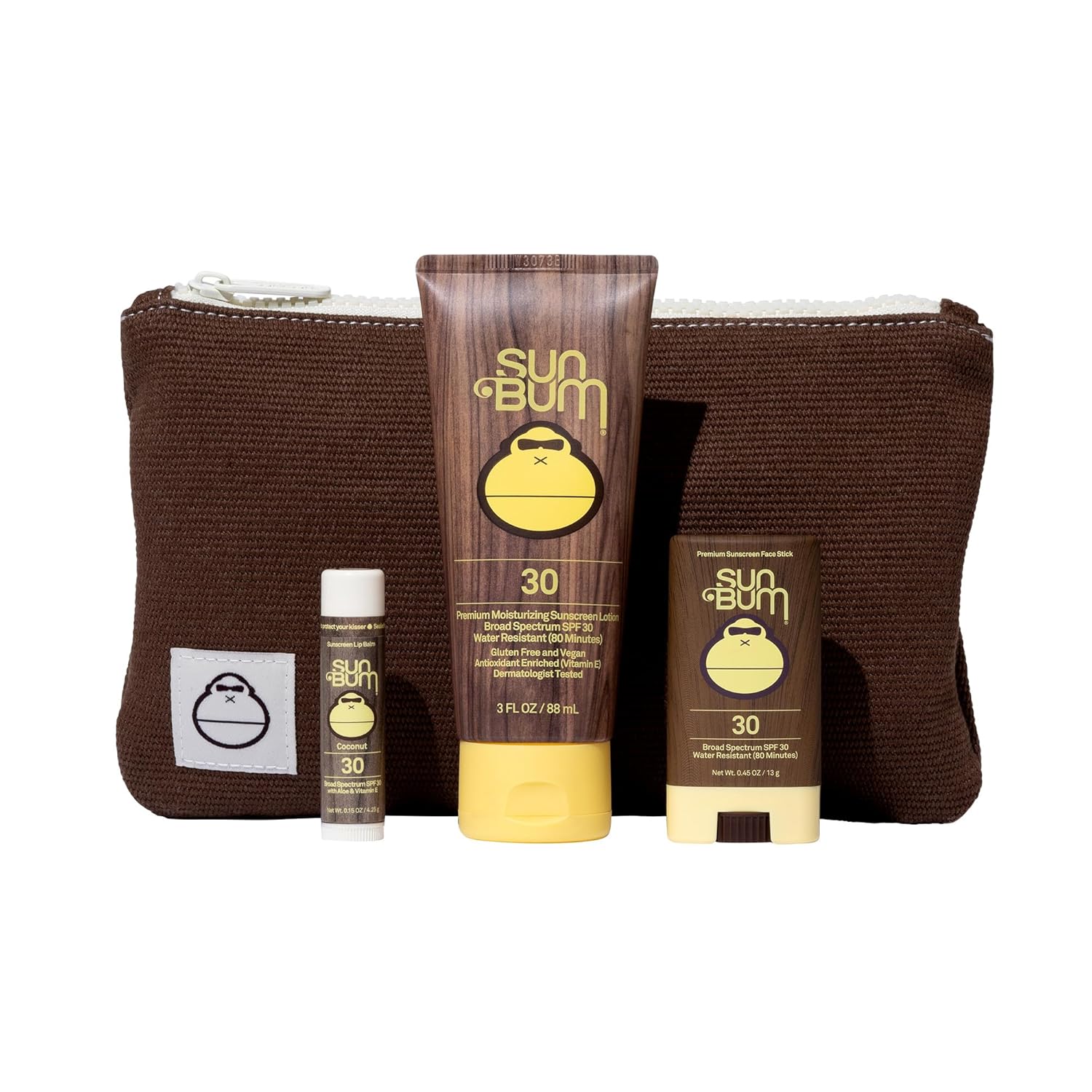 Road Tripper - Travel Sized Sun Care Pack with Sunscreen Lotion, Face Stick, and Lip Balm - SPF 30 Broad Spectrum UVA/UVB Protection - Hawaii 104 Act Compliant - TSA Friendly - mildlymama