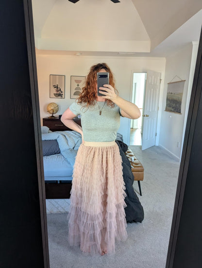 Seraphina™ | High Waist Tulle Maxi Skirt - mildlymama