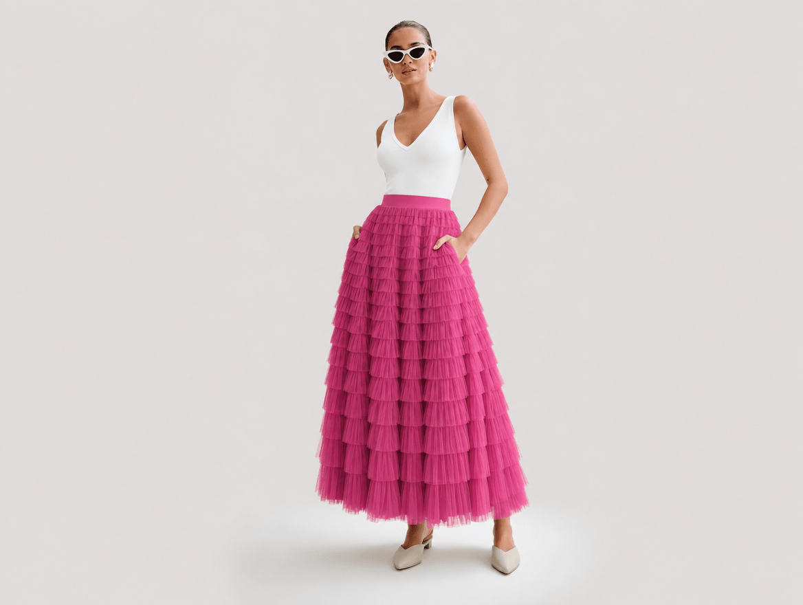 Seraphina™ | High Waist Tulle Maxi Skirt - mildlymama