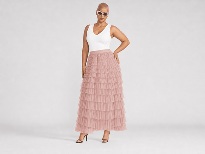Seraphina™ | High Waist Tulle Maxi Skirt - mildlymama