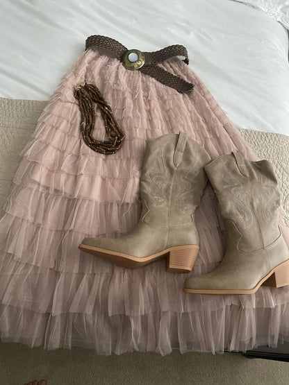Seraphina™ | High Waist Tulle Maxi Skirt - mildlymama