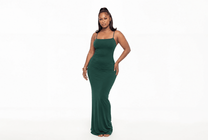 Serena | Spaghetti Strap Open Back Bodycon Maxi Dress - mildlymama