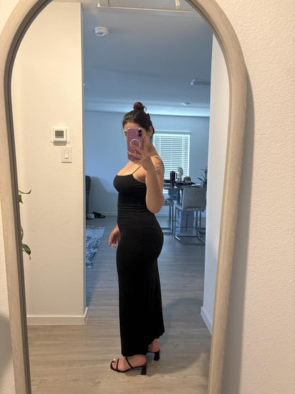 Serena | Spaghetti Strap Open Back Bodycon Maxi Dress - mildlymama