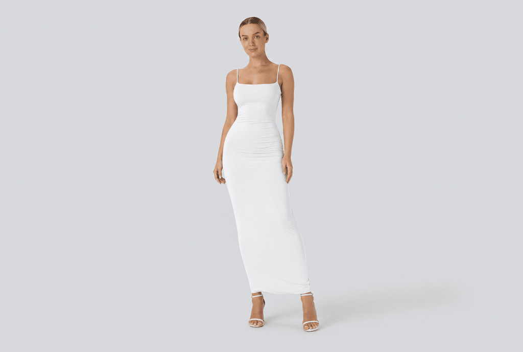 Serena | Spaghetti Strap Open Back Bodycon Maxi Dress - mildlymama