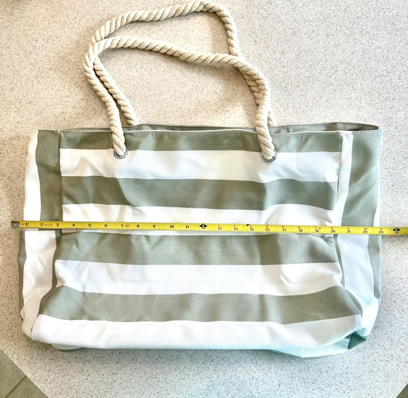 Shore | Large Waterproof Sandproof Beach Tote Bag with Zipper & 3 Pockets - mildlymama