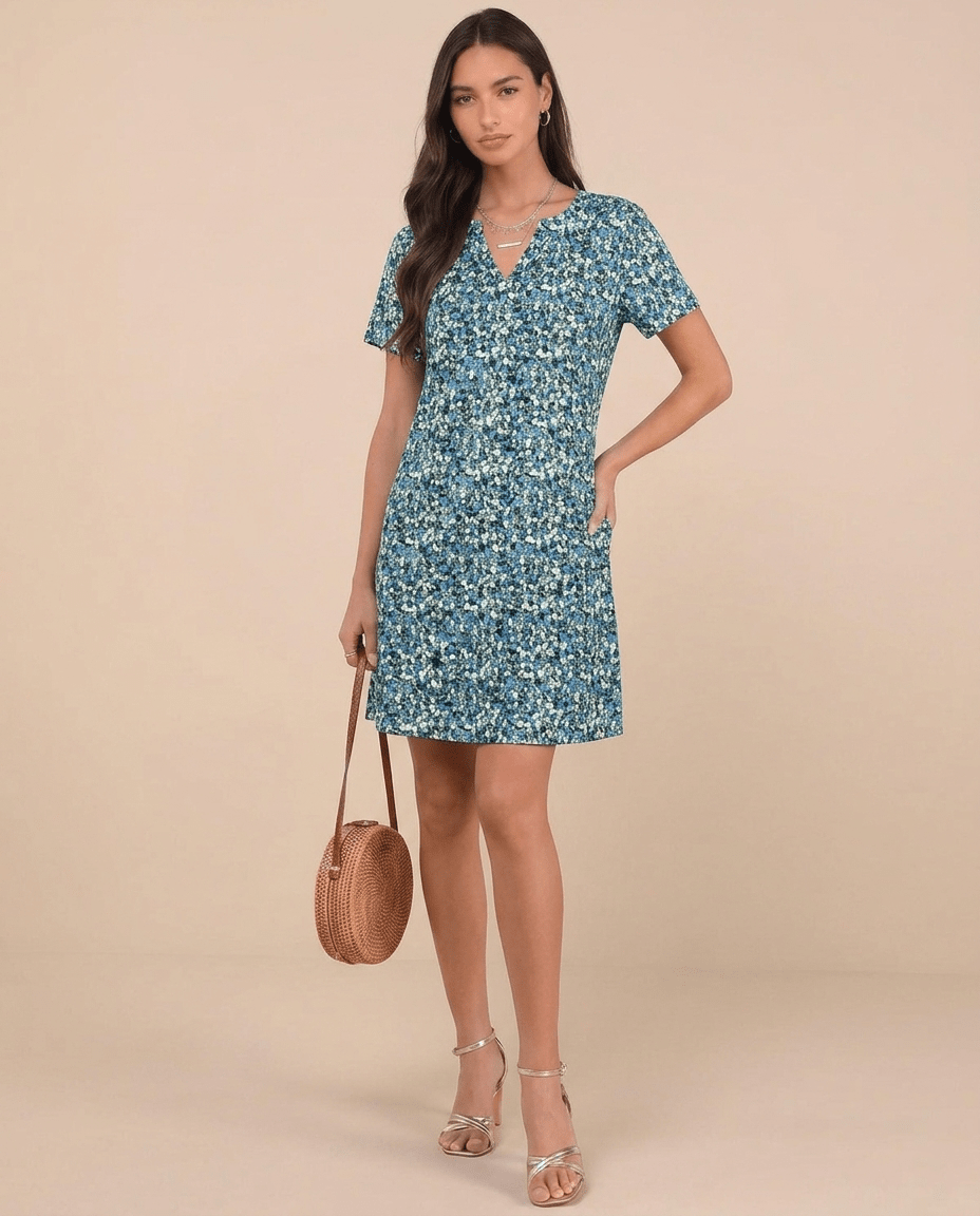 Sienna | Flowy Floral Short Sleeve Mini Dress - mildlymama