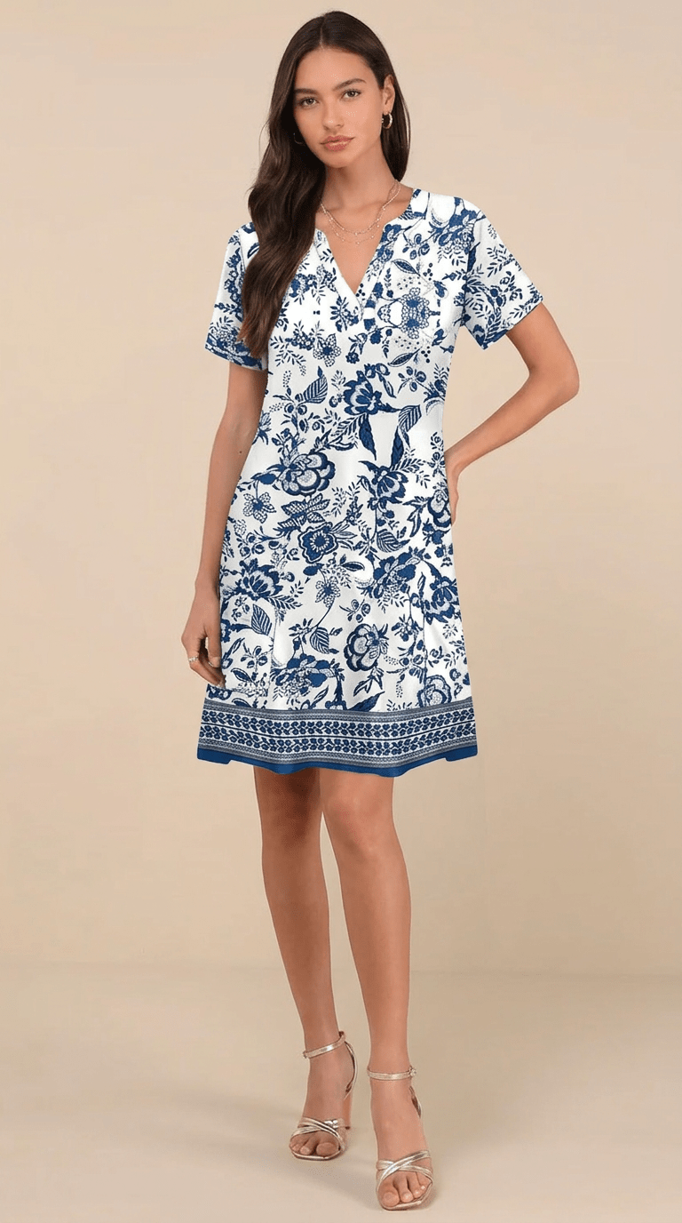 Sienna | Flowy Floral Short Sleeve Mini Dress - mildlymama