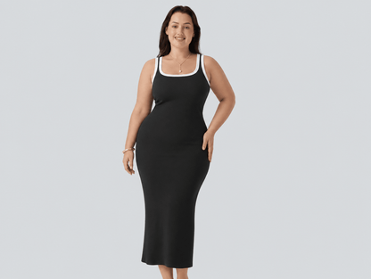 Sienna™ | Square Neck Bodycon Midi Dress - mildlymama