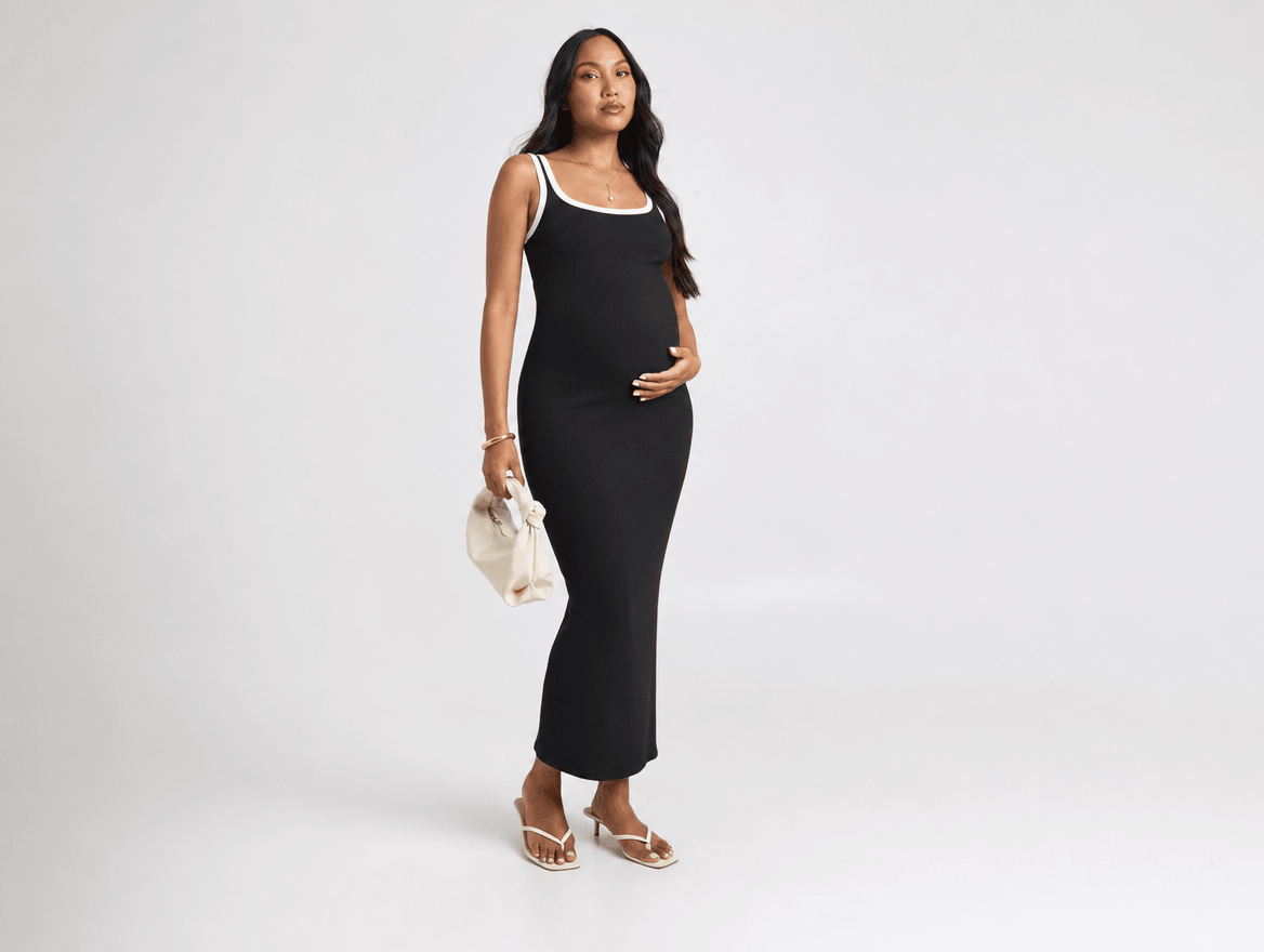 Sienna™ | Square Neck Bodycon Midi Dress - mildlymama
