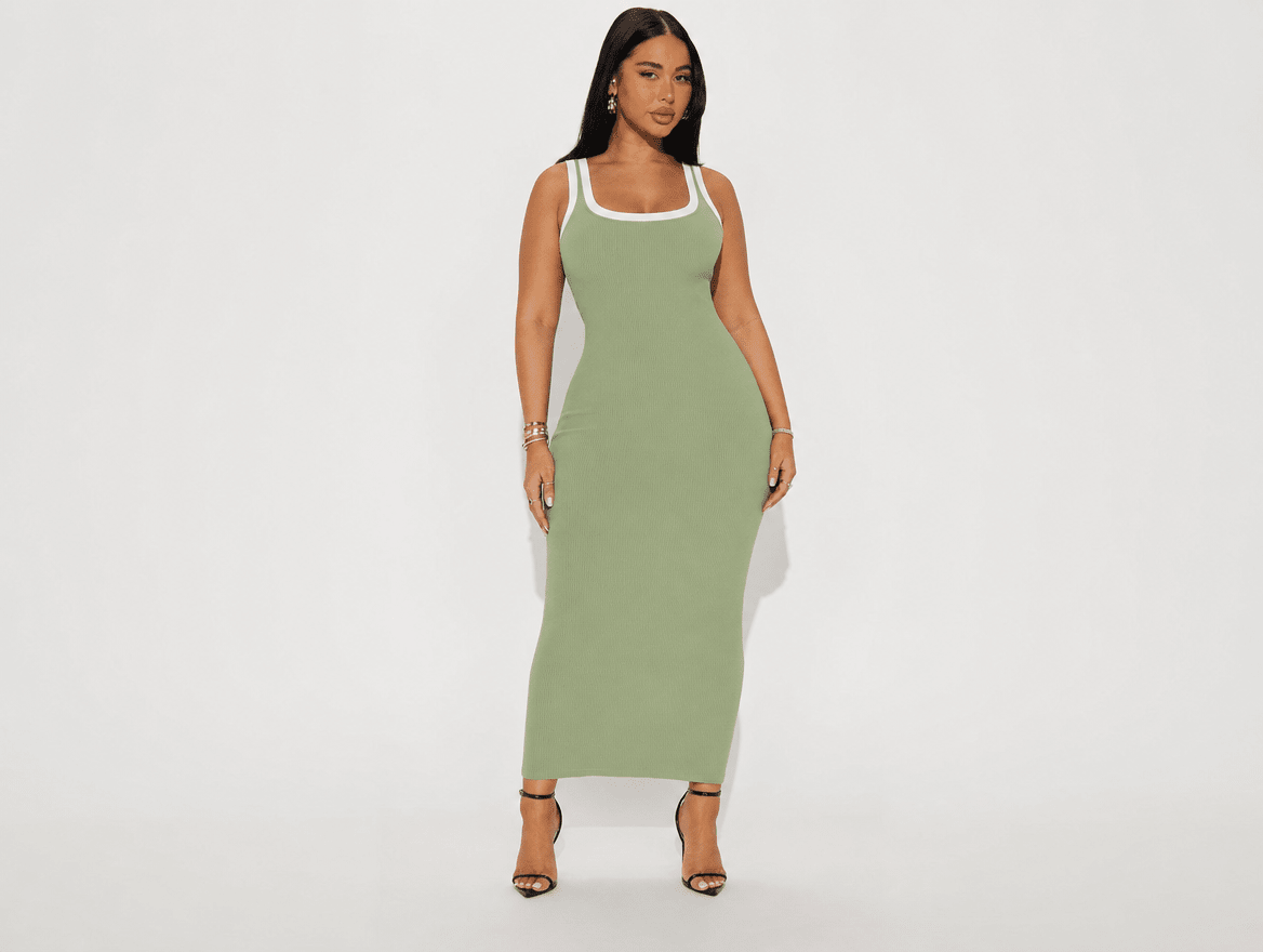 Sienna™ | Square Neck Bodycon Midi Dress - mildlymama