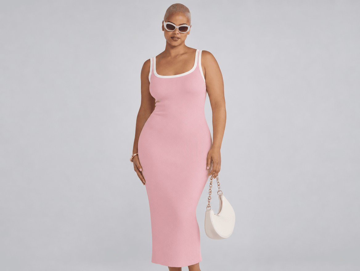 Sienna™ | Square Neck Bodycon Midi Dress - mildlymama