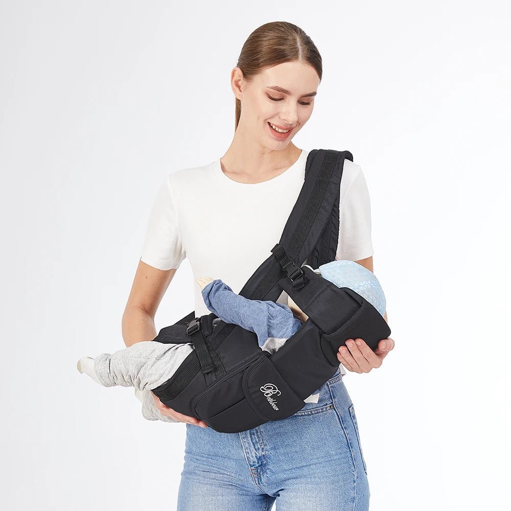 Soft and Supportive Baby Carrier Wrap for Newborns to Toddlers – Ergonomic Design for Hands - Free Comfort and Bonding - mildlymama