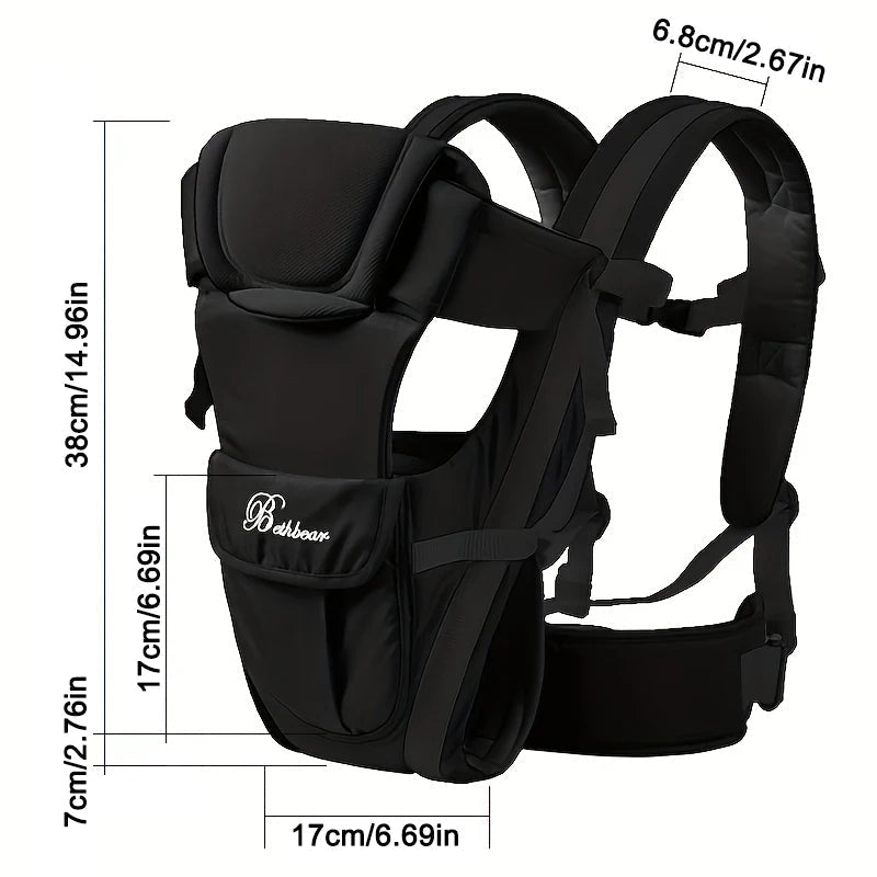 Soft and Supportive Baby Carrier Wrap for Newborns to Toddlers – Ergonomic Design for Hands - Free Comfort and Bonding - mildlymama