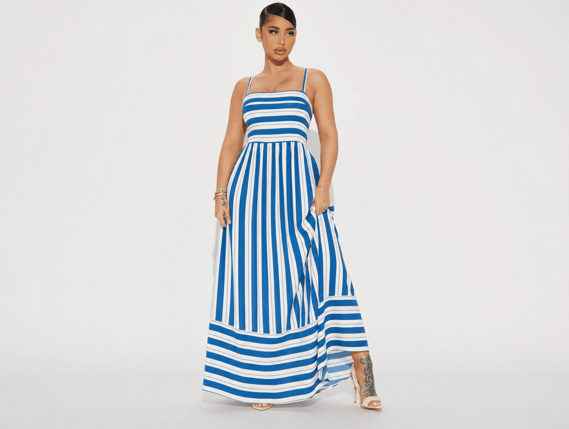 Solea™ | Striped Smocked Maxi Dress - mildlymama