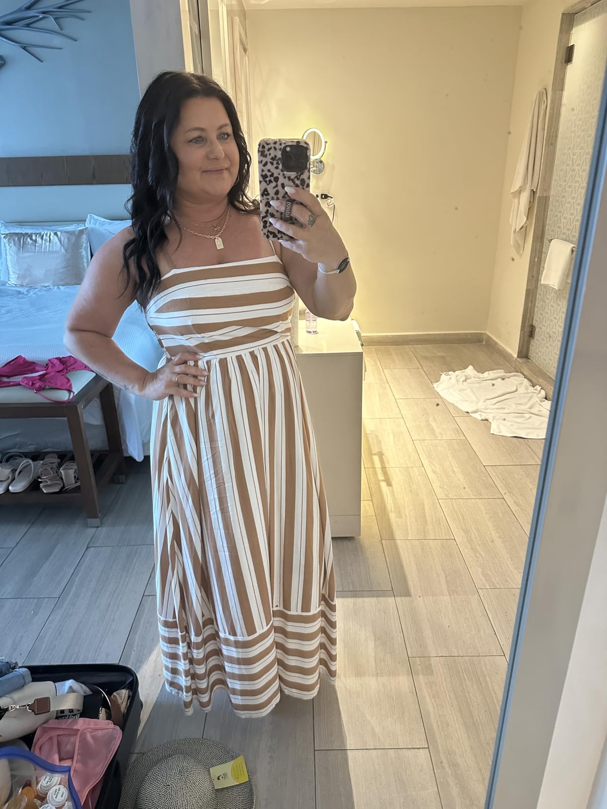 Solea™ | Striped Smocked Maxi Dress - mildlymama