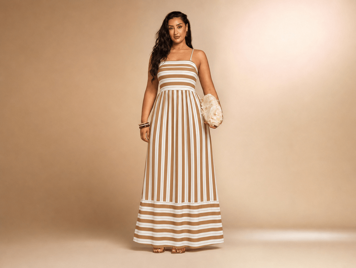 Solea™ | Striped Smocked Maxi Dress - mildlymama