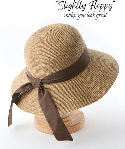 Soleil | Wide Brim Foldable Straw Beach Sun Hat UPF 80+ - mildlymama