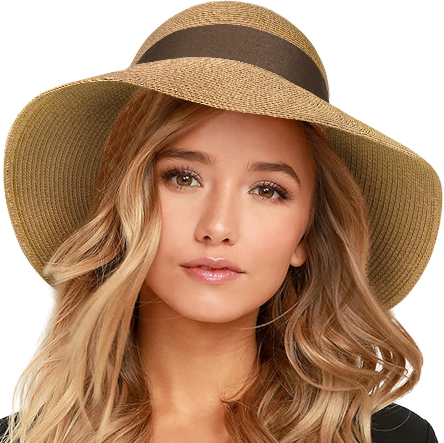 Soleil | Wide Brim Foldable Straw Beach Sun Hat UPF 80+ - mildlymama