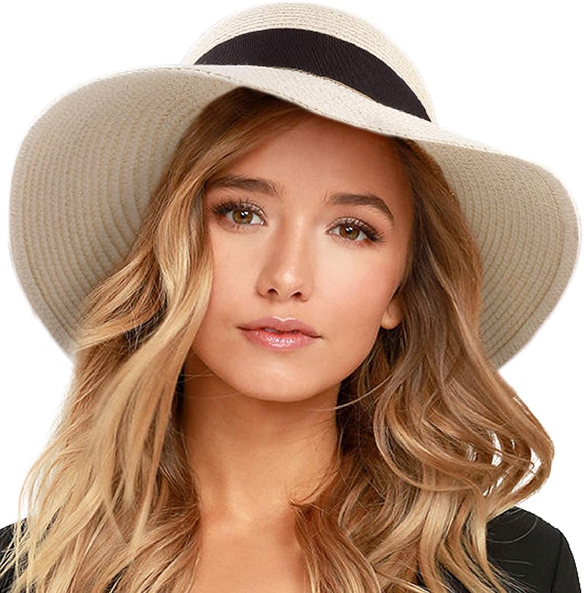 Soleil | Wide Brim Foldable Straw Beach Sun Hat UPF 80+ - mildlymama