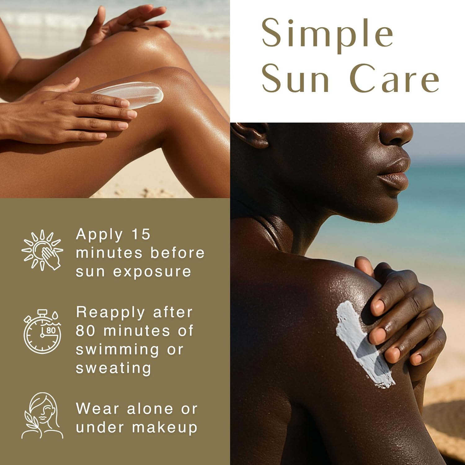 SPF 30 for the Face & Body - Moisturizing Sun Protection, SPF 30, Sun Lotion for Women, Ultra Sheer, Travel Size, No White Cast for Melanin Rich Skin - 2 Fl Oz - mildlymama