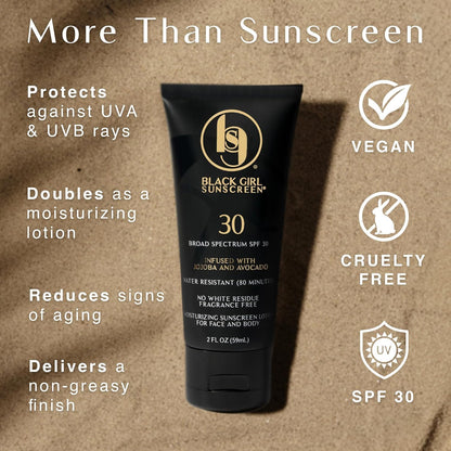 SPF 30 for the Face & Body - Moisturizing Sun Protection, SPF 30, Sun Lotion for Women, Ultra Sheer, Travel Size, No White Cast for Melanin Rich Skin - 2 Fl Oz - mildlymama