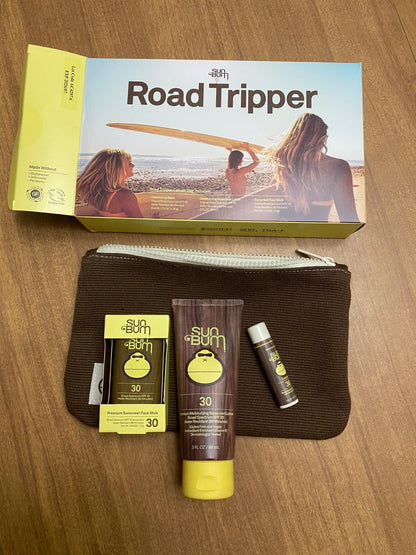 Sun Bum Road Tripper | SPF 30 Travel Sun Care Set — Lotion, Face Stick & Lip Balm - mildlymama
