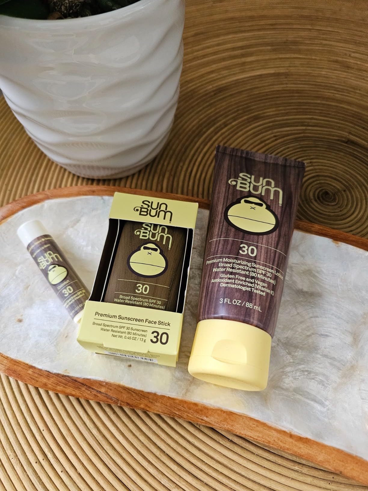 Sun Bum Road Tripper | SPF 30 Travel Sun Care Set — Lotion, Face Stick & Lip Balm - mildlymama