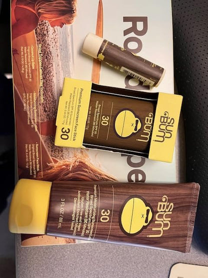 Sun Bum Road Tripper | SPF 30 Travel Sun Care Set — Lotion, Face Stick & Lip Balm - mildlymama