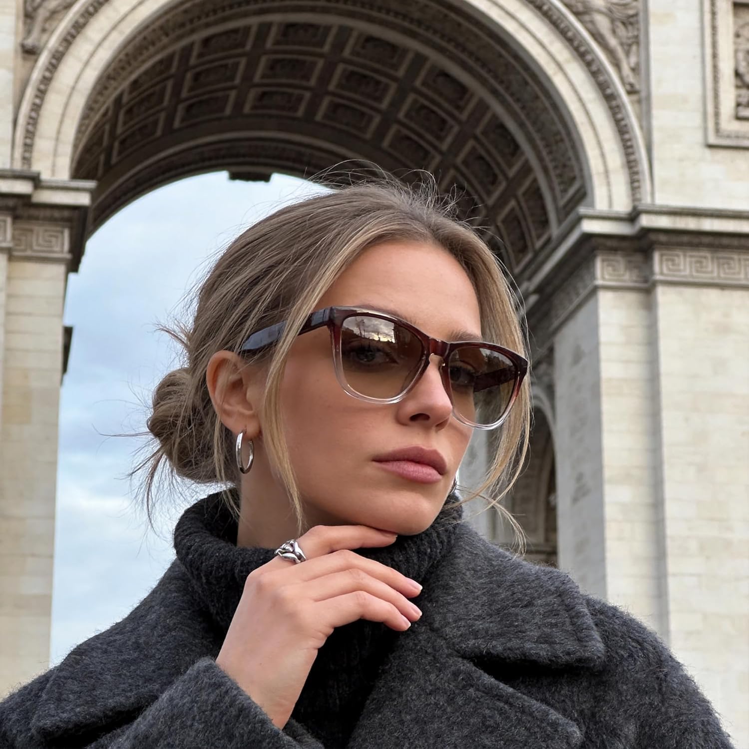 Sunglasses Womens Polarized Sunglasses for Women Trendy Designer Mirrored UV400 Protection Sun Glasses - mildlymama