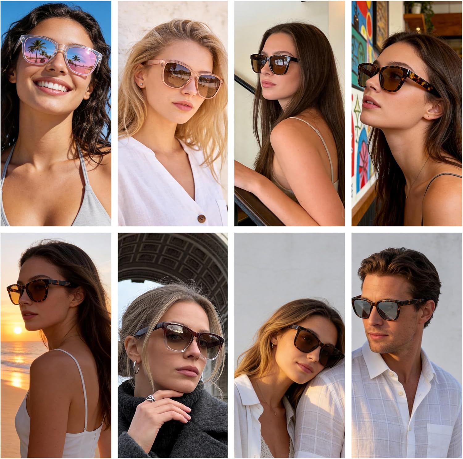 Sunglasses Womens Polarized Sunglasses for Women Trendy Designer Mirrored UV400 Protection Sun Glasses - mildlymama