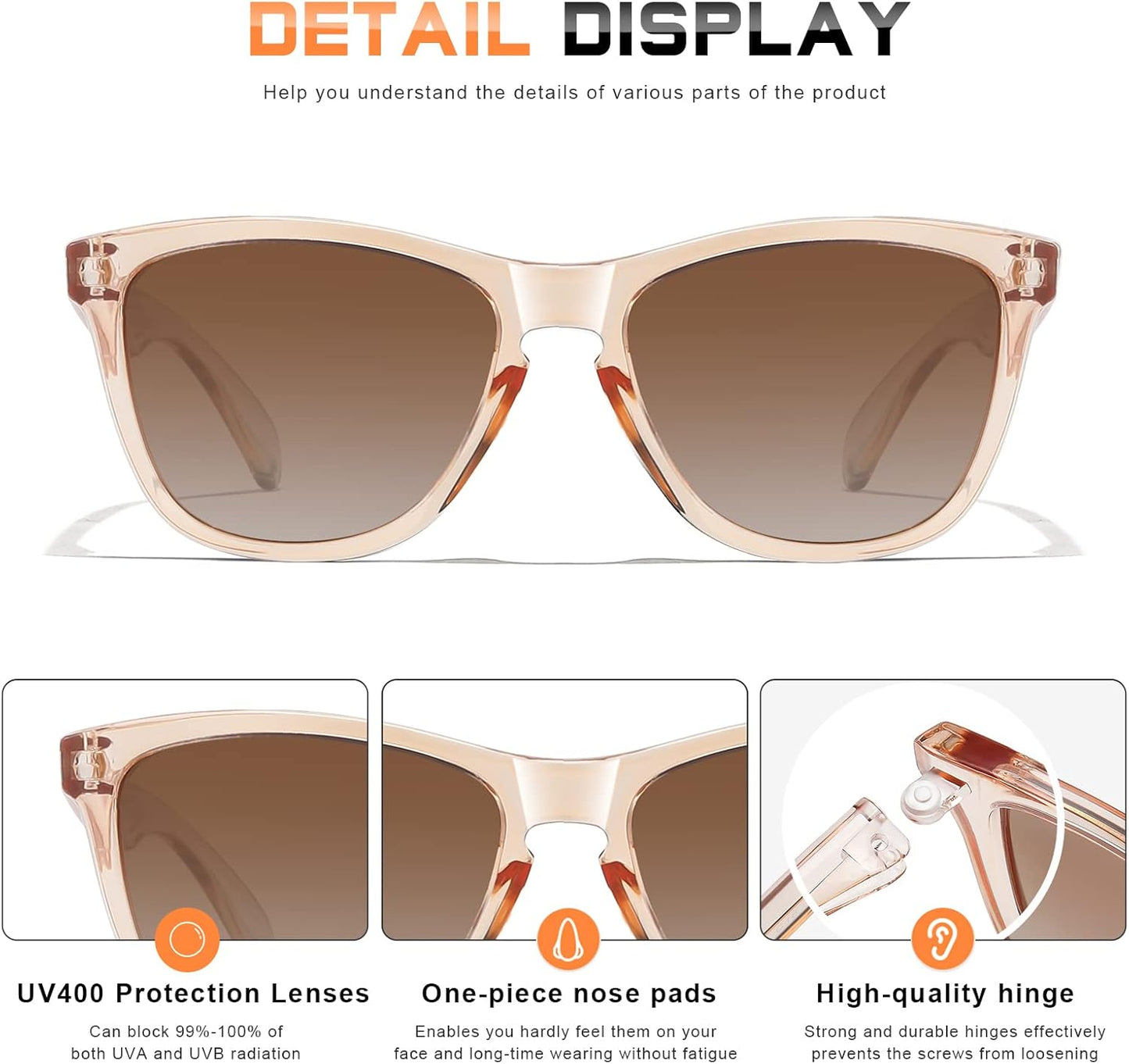 Sunglasses Womens Polarized Sunglasses for Women Trendy Designer Mirrored UV400 Protection Sun Glasses - mildlymama