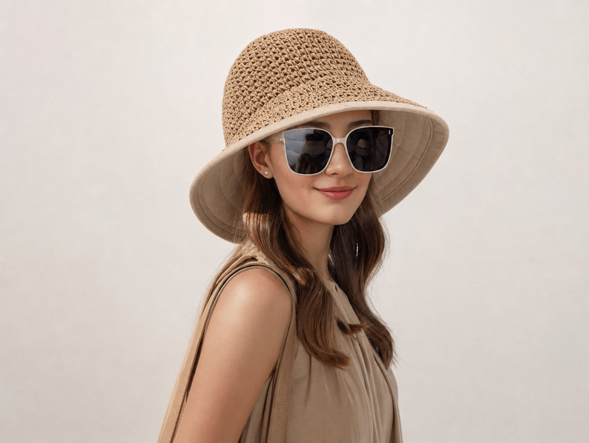 Sunny | Wide Brim Floppy Cotton Bucket Sun Hat UPF 50+ Foldable - mildlymama
