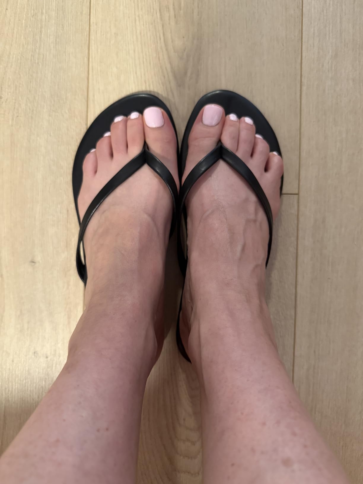 Talia | Memory Foam Vegan Leather Flat Thong Sandals - mildlymama