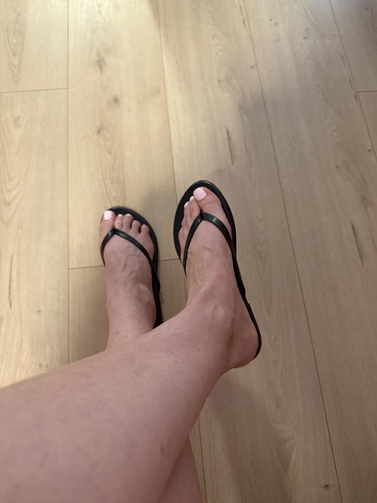 Talia | Memory Foam Vegan Leather Flat Thong Sandals - mildlymama