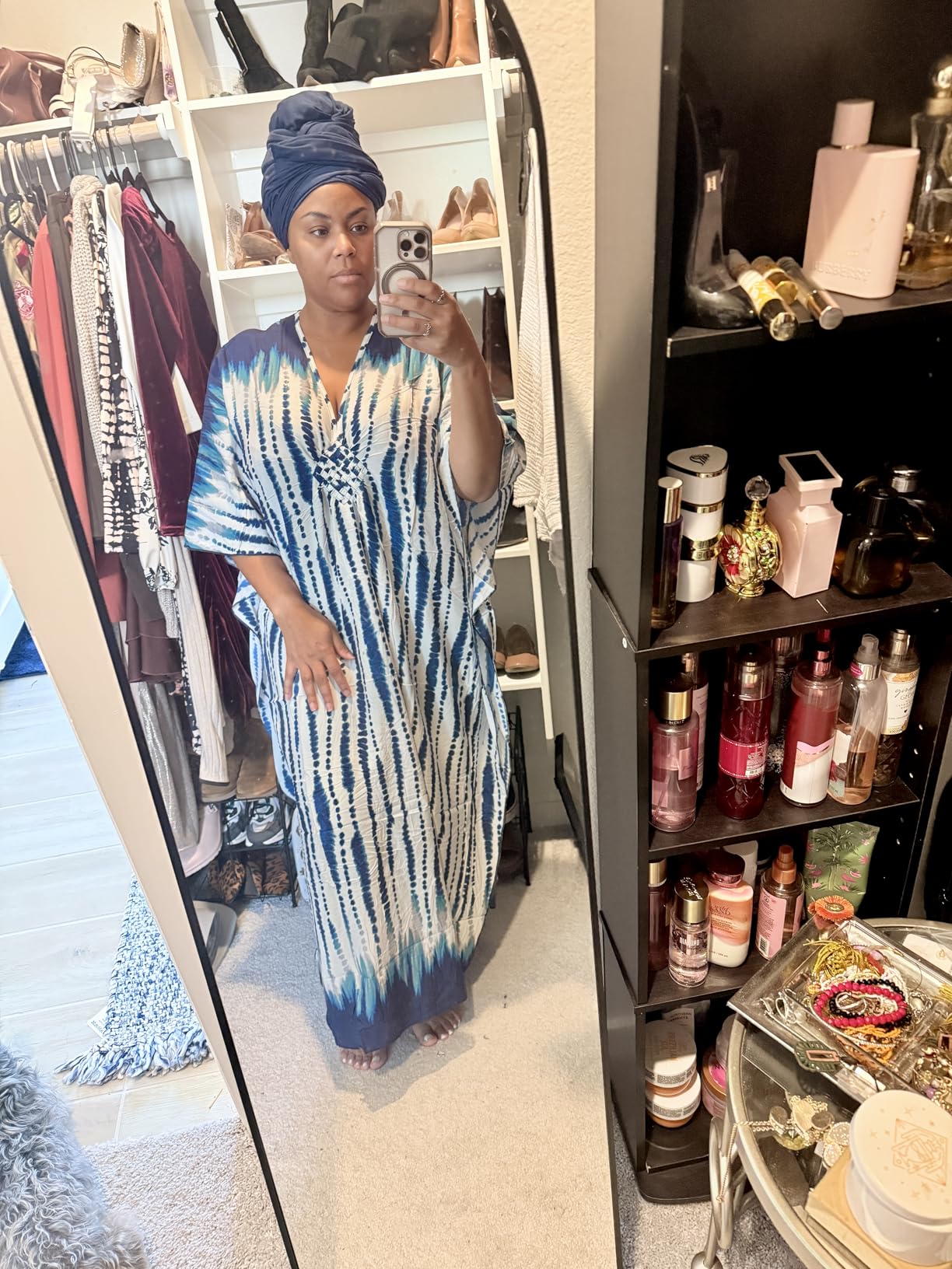 Tropicana | V - Neck Batwing Sleeve Floral Kaftan Beach Cover - Up Dress - mildlymama