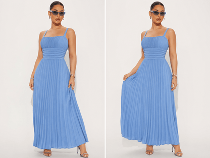 Violette™ | French Style Pleated Maxi Dress - mildlymama