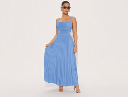 Violette™ | French Style Pleated Maxi Dress - mildlymama