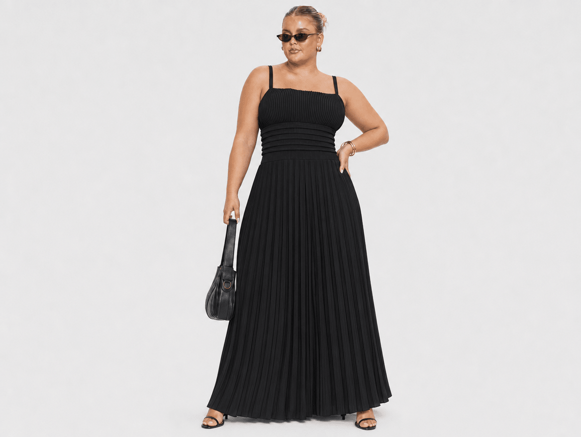 Violette™ | French Style Pleated Maxi Dress - mildlymama