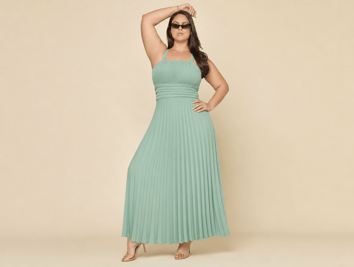 Violette™ | French Style Pleated Maxi Dress - mildlymama